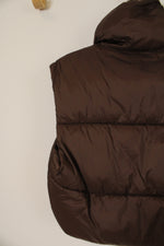 Brown Crop Puffer Vest | 8