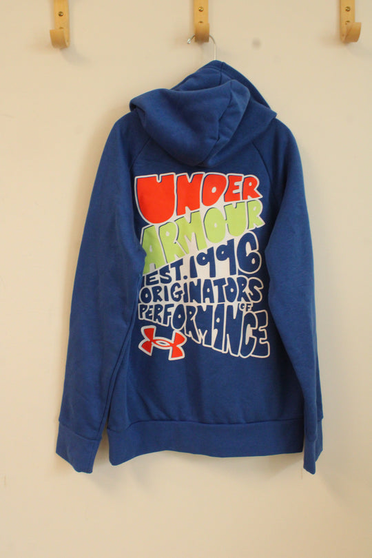 Under Armour Blue Graffiti Logo Sweatshirt | M