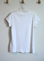 NEW Liz Claiborne Plain White T-Shirt | L