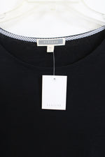 NEW Pleione Black Knit Gray Striped Sleeve Dress | XS