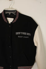 Aeropostale Black Letterman Style New York City Jacket | S
