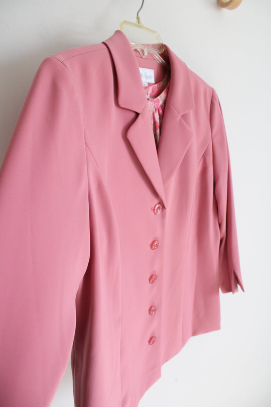 Lester Square Pink Floral Blazer & Top Set | 12