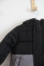 Carter's Black & Gray Red Fleece Lined Coat | 12 MO