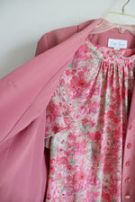 Lester Square Pink Floral Blazer & Top Set | 12