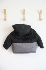 Carter's Black & Gray Red Fleece Lined Coat | 12 MO