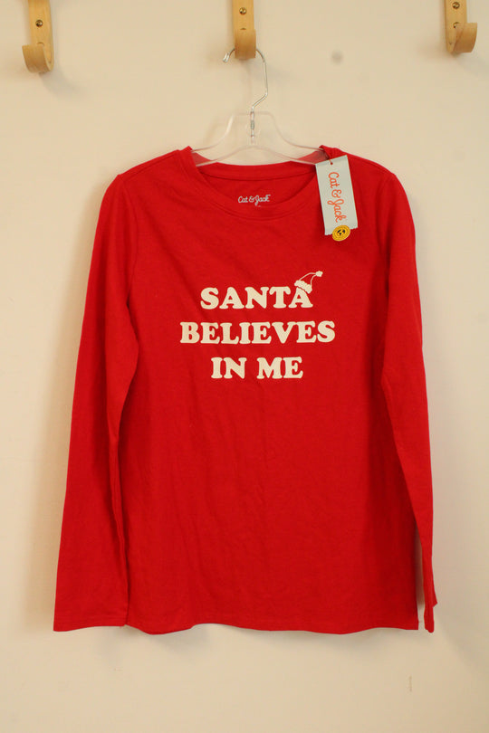 NEW Cat & Jack Santa Believes in Me Shirt | L