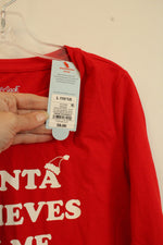 NEW Cat & Jack Santa Believes in Me Shirt | L