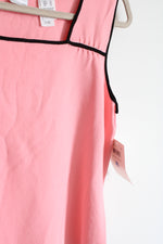 NEW Emma James Knit Pink & Black Square Neck Tank | XL