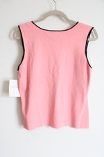 NEW Emma James Knit Pink & Black Square Neck Tank | XL
