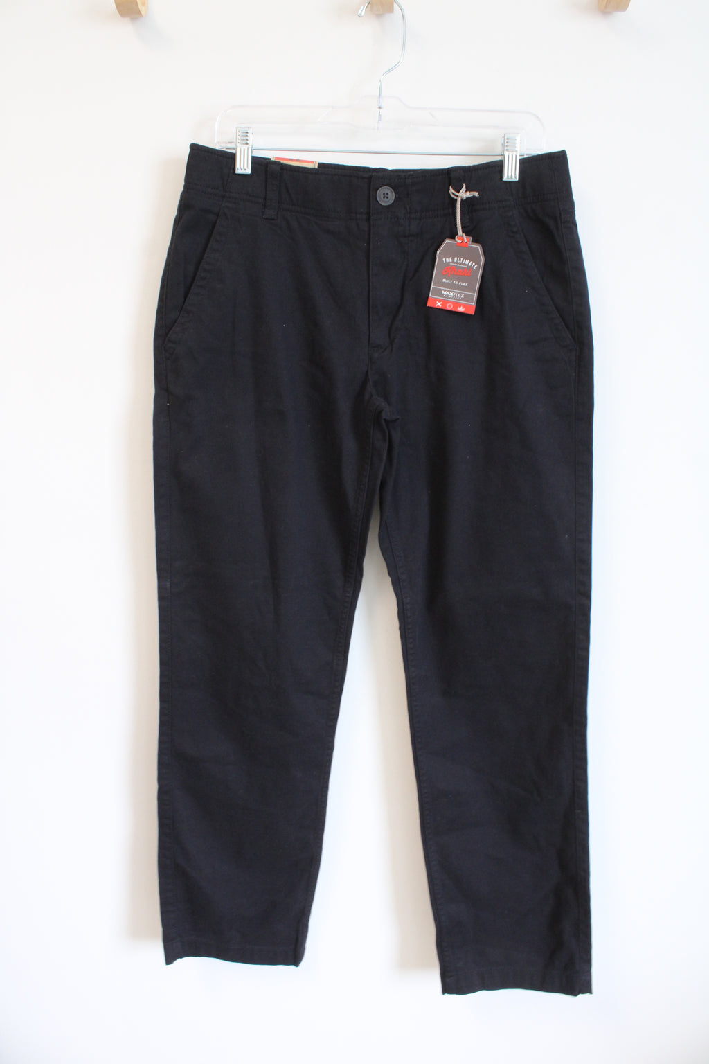 NEW Urban Pipeline Straight Fit MaxFlex Black Khaki Chino Pants | 32X30