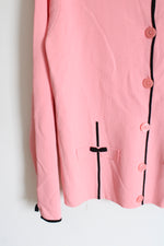NEW Emma James Knit Pink & Black Cardigan | XL