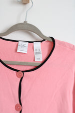 NEW Emma James Knit Pink & Black Cardigan | XL