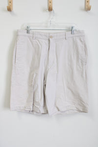 Izod White & Tan Striped Shorts | 34