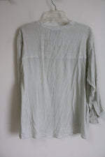 Nine West Green & White Striped Button Down Blouse | S