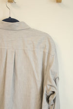 Jos. A. Bank Traveler's Collection Light Gray Button Down Shirt | L