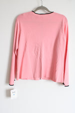 NEW Emma James Knit Pink & Black Cardigan | XL