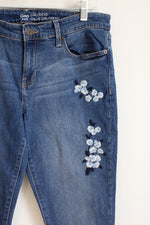 Gap Girlfriend Blue Embroidered Jeans | 8/29R