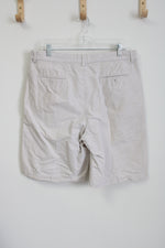 Izod White & Tan Striped Shorts | 34