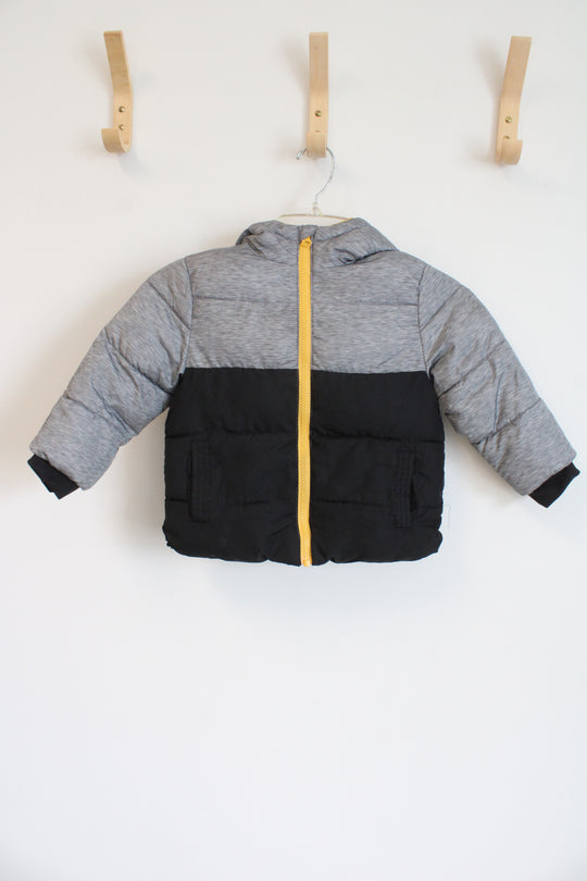 SwissTech Black Gray Yellow Winter Coat | 2T