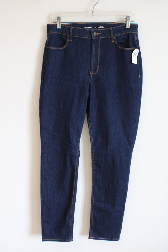 NEW Old Navy High-Rise Straight Dark Wash Jeans | 10