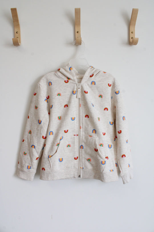 Cat & Jack Beige Rainbow Full Zip Jacket | Youth S (6/7)