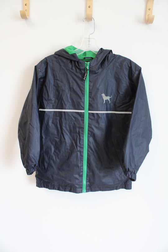 The Black Dog Dark Navy Blue Rain Coat | Youth M (7/8)