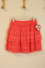 NEW Candie's Coral Lace Layered Skirt | 10/12