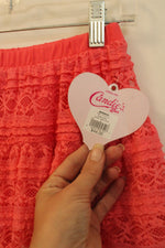 NEW Candie's Coral Lace Layered Skirt | 10/12