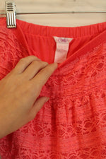 NEW Candie's Coral Lace Layered Skirt | 10/12