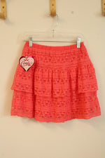 NEW Candie's Coral Lace Layered Skirt | 10/12