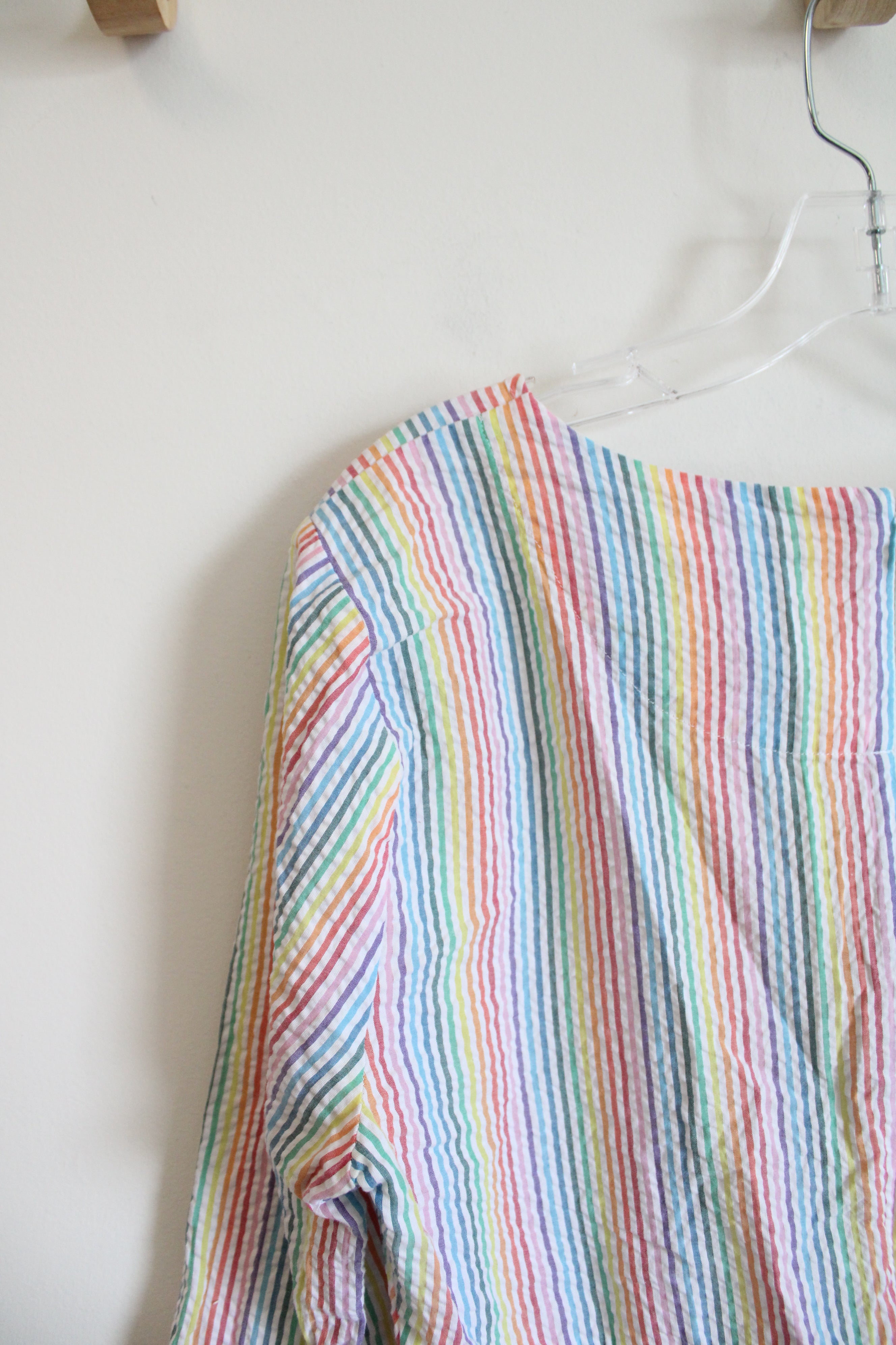 J.Crew Rainbow Striped Peplum Top | 10
