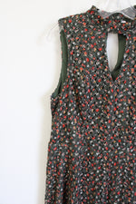 Xhilaration Green Floral Knit Dress | XL