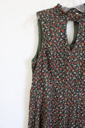 Xhilaration Green Floral Knit Dress | XL