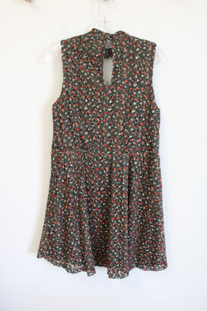 Xhilaration Green Floral Knit Dress | XL