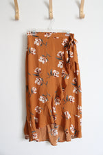 NEW Xhilaration Orange Ruffle Wrap Skirt | M
