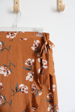 NEW Xhilaration Orange Ruffle Wrap Skirt | M