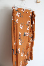 NEW Xhilaration Orange Ruffle Wrap Skirt | M