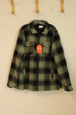 NEW Wonder Nation Sage Green and Black Plaid Lined Jacket | 14/16