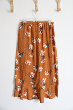 NEW Xhilaration Orange Ruffle Wrap Skirt | M