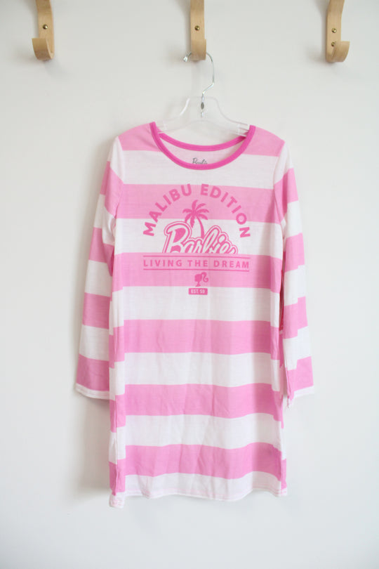 Barbie Pink & White Striped Malibu Edition Sleep Gown | Youth S (6)
