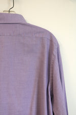 Van Heusen Regular Fit Wrinkle Free Purple Button Down Shirt | L