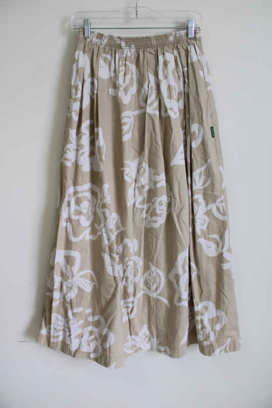 Vintage Gene Ewing Bis Tan Floral Skirt | M