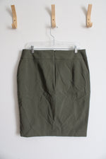Calvin Klein Olive Green Pencil Skirt | 12