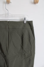 Calvin Klein Olive Green Pencil Skirt | 12