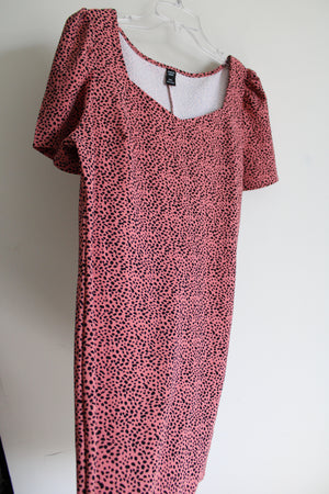 Shein Pink Black Dotted Dress | 0XL