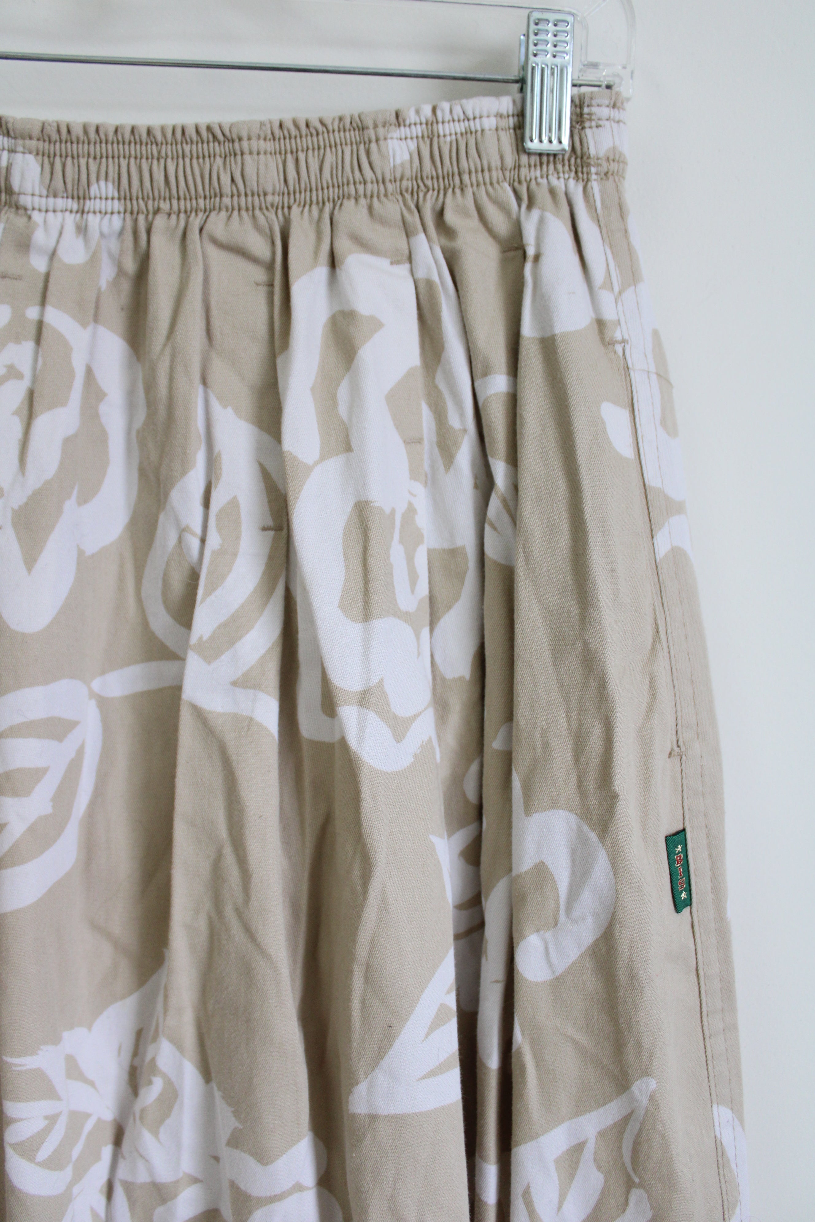 Vintage Gene Ewing Bis Tan Floral Skirt | M