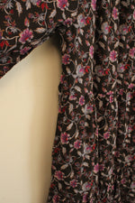 NEW Gap Kids Black and Purple Floral Dress | 14/16