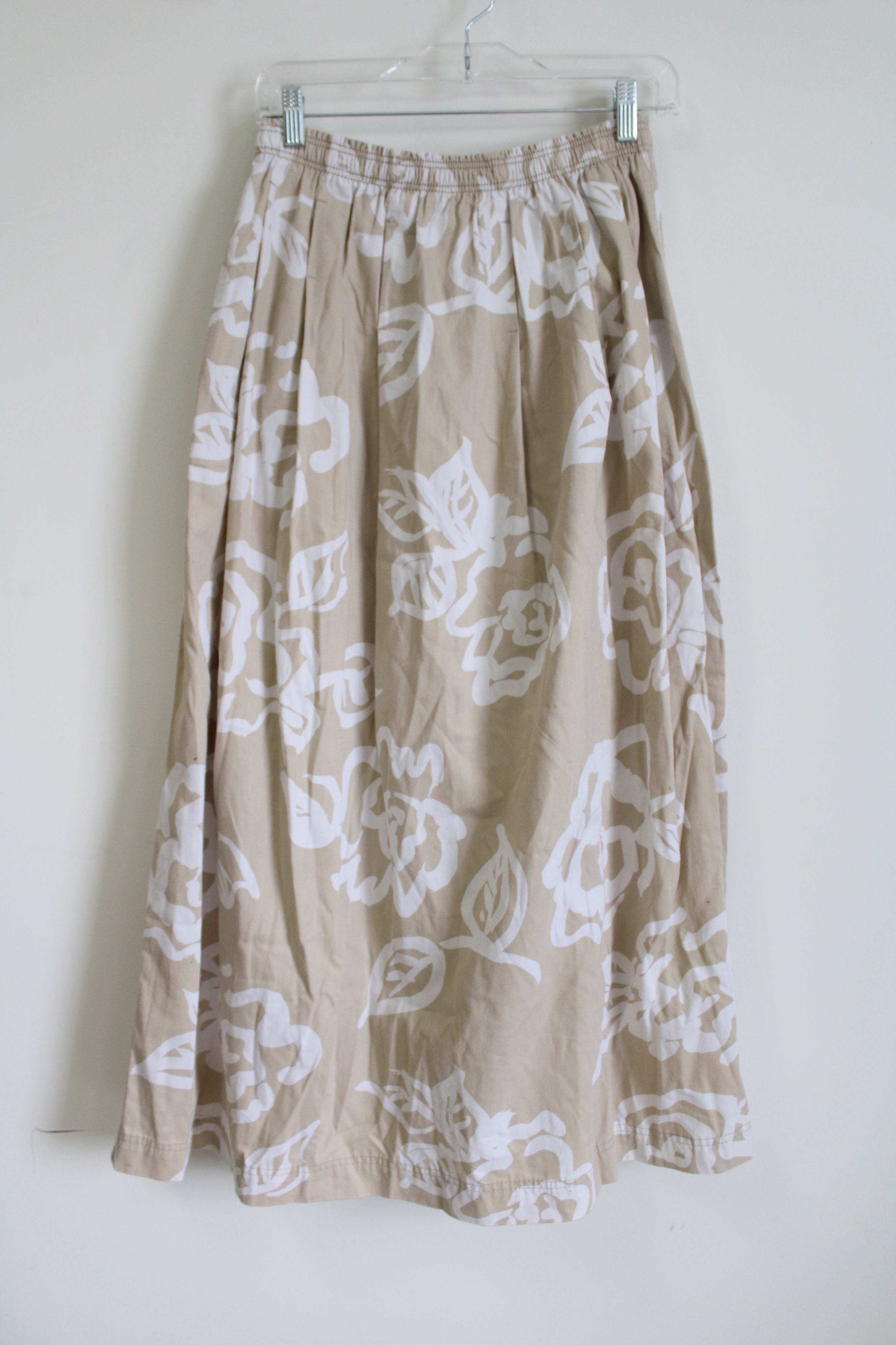 Vintage Gene Ewing Bis Tan Floral Skirt | M