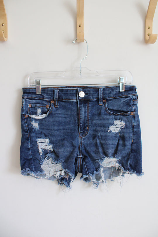 American Eagle Midi Distressed Jean Shorts | 10