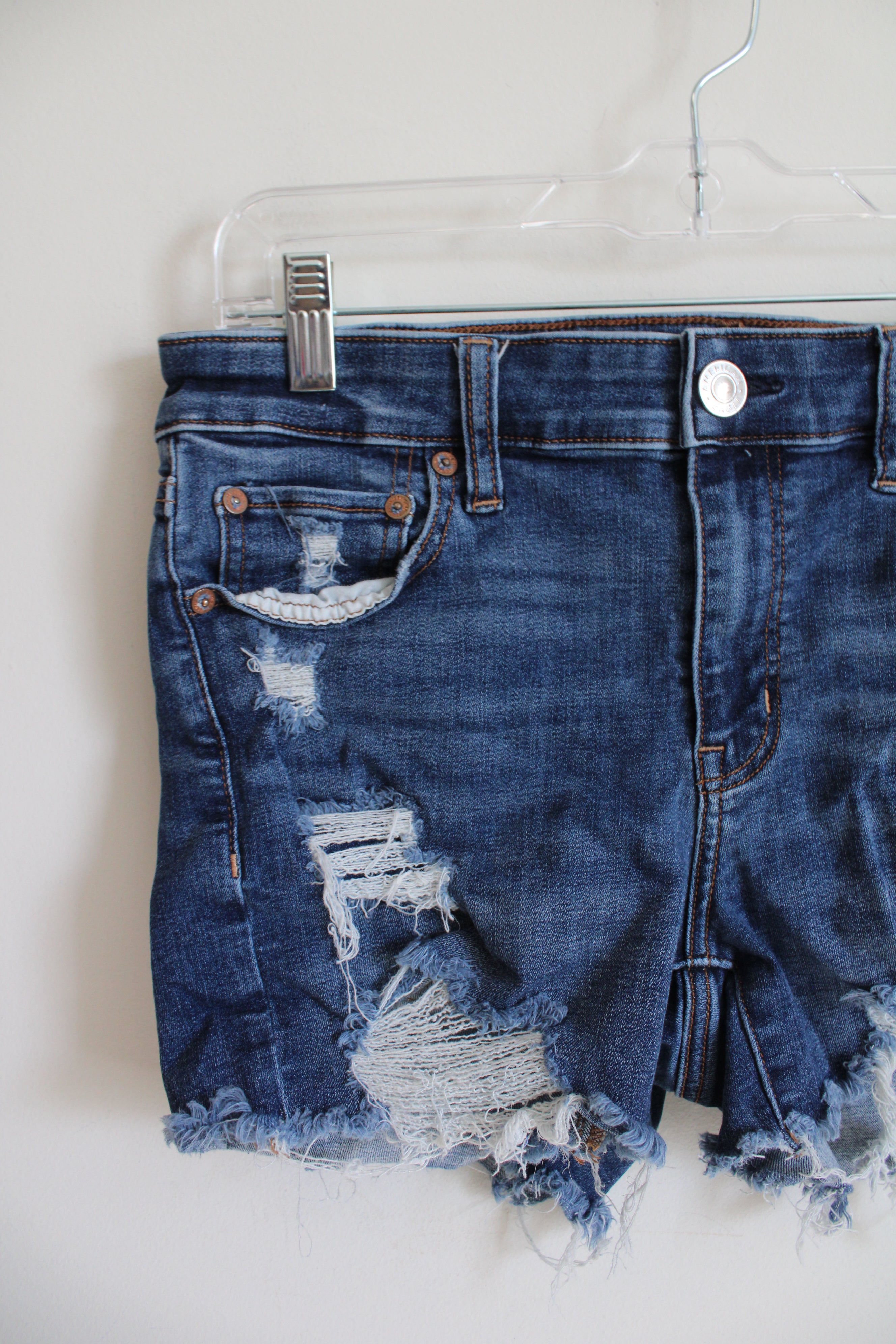 American Eagle Midi Distressed Jean Shorts | 10